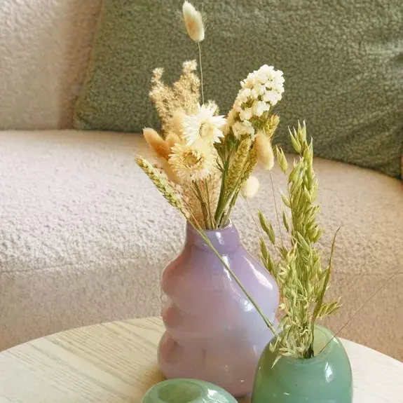 Coffret Fête des Mères - Fleurs Séchées dans Boîte aux Lettres. Blanches