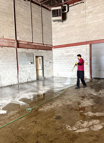 Nettoyage de plancher de garage