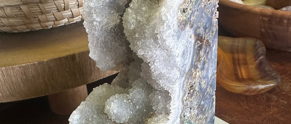 Druzy Moss Agate Tower