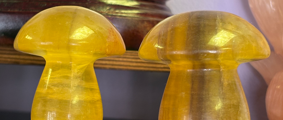 Yellow Fluorite Mushroom