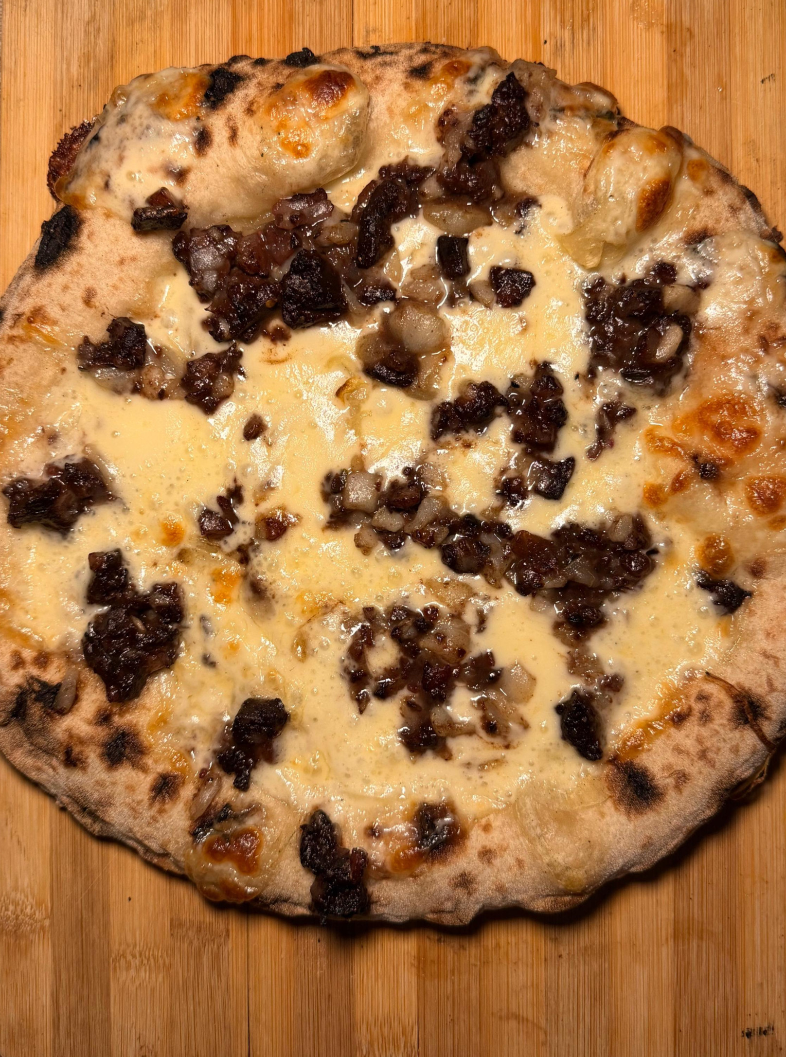 Pizza de Morcilla y Pera