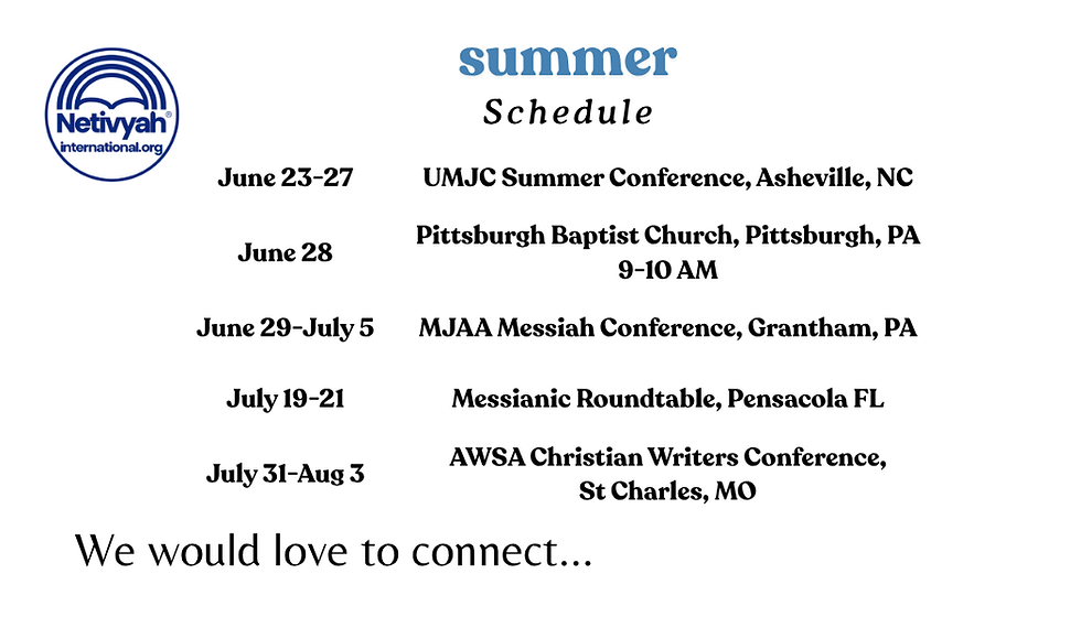 Summer Schedule