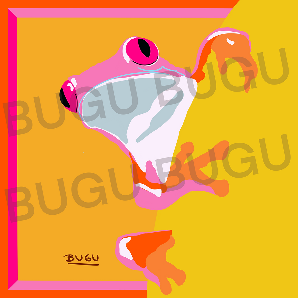 Froggy the frog (90cm x 90cm)