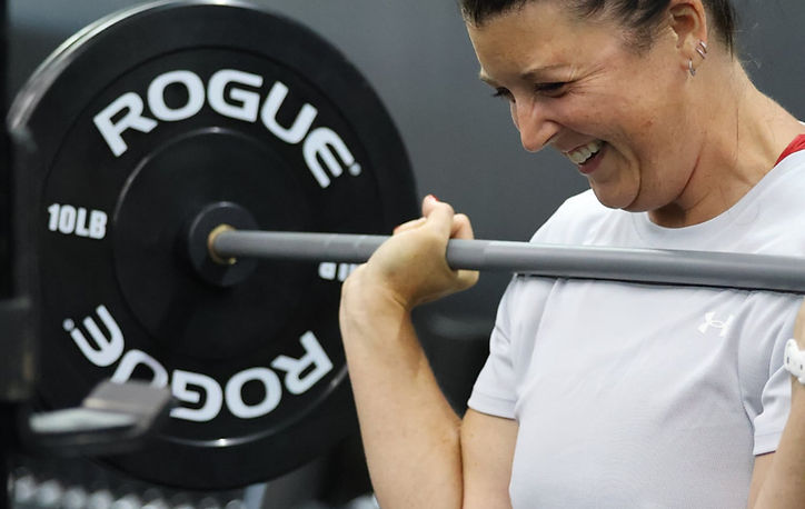 A member doing a strict press