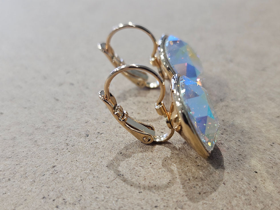 Thumbnail: Square Crystal Earrings