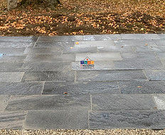 Natursteinplatte Maggia-Gneis geflammt Streifenbreite 40 cm - Ref. 540.001