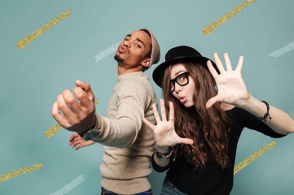 Playful Friends Posing