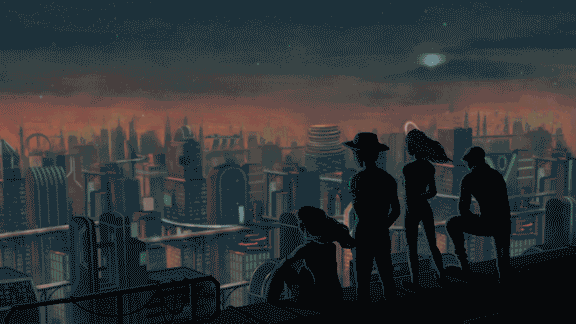 Excerpt from lyric video of The Sam Willows' 2018 single, Robot, illustrated by Farhana Hossain