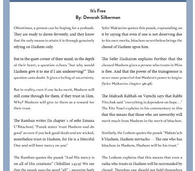 The Bitachon Magazine - Balak 5785