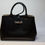 Miniature : Sac cuir lisse Roseau Box  noir porté main + bandoulière taille M