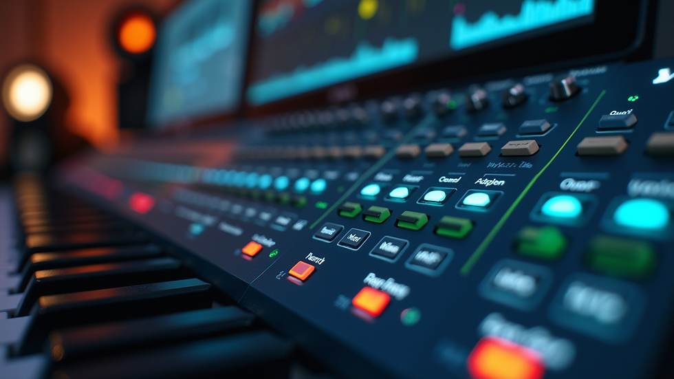 Eye-level view of a digital audio workstation screen showing mastering plugins