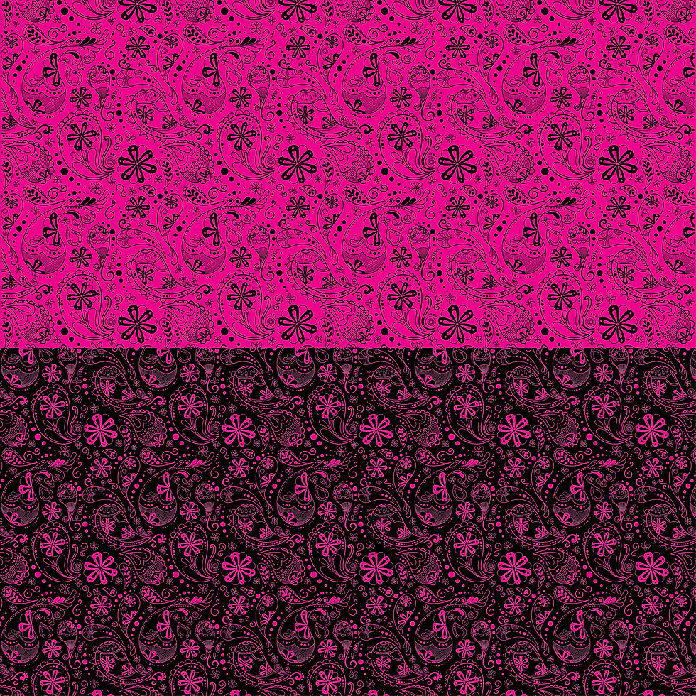 Pikkukuva: Sticker Paisley Black/Pink