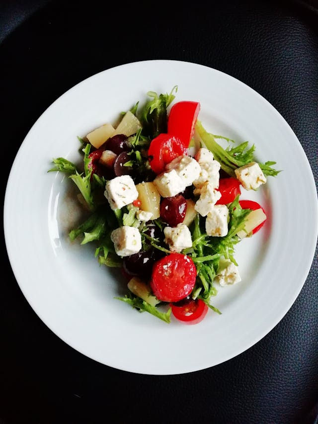 Tomatoes and Feta Cheese Salad for a Mediterranean diet