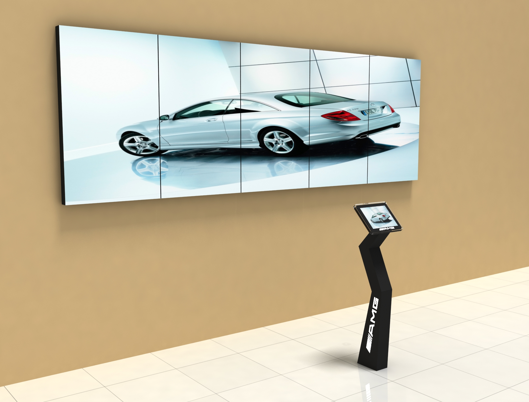 Рендер стойки для компани Мерседес-Бенц РУС - AMG