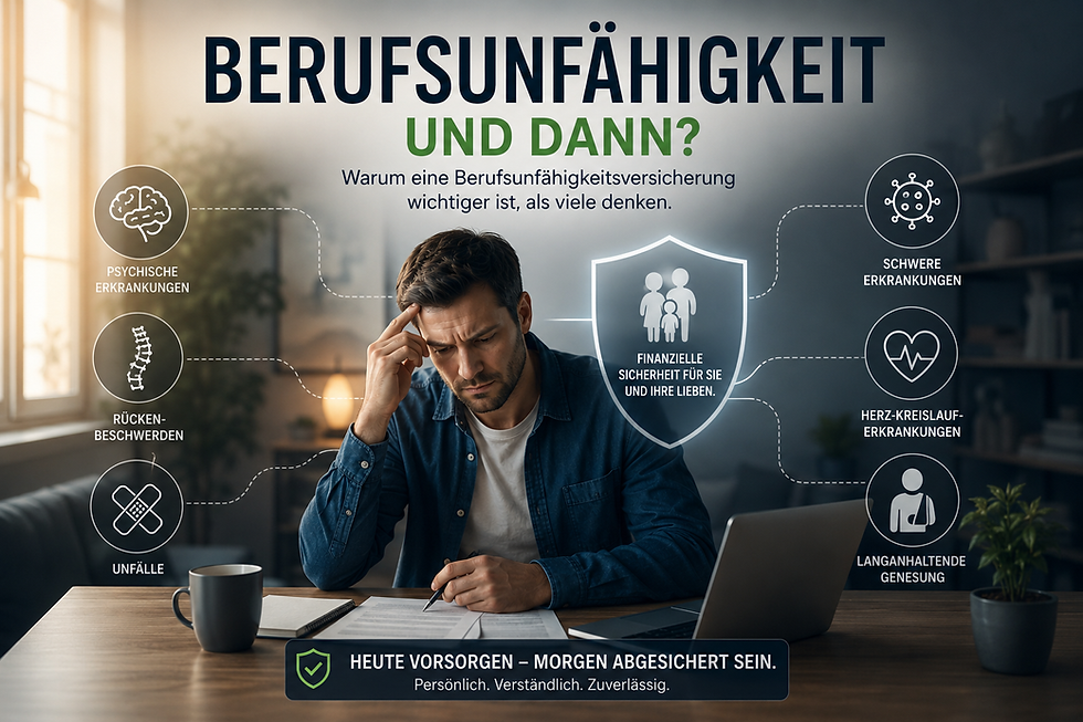 Berufsunfähigkeitsversicherung einfach erklärt – finanzielle Absicherung bei Krankheit oder Unfall