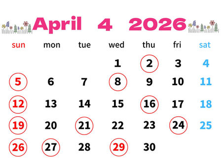 4月の営業日について🌸