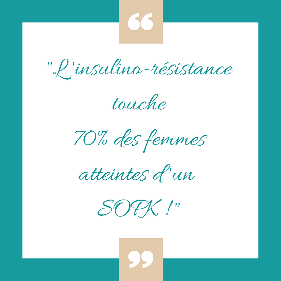 Résistance à l'insuline et SOPK.
