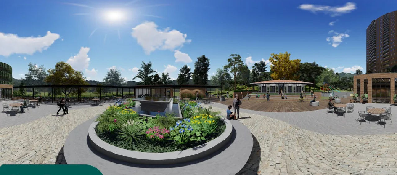 Render del proyecto Tirrena de La Toscana, apartamentos en Sabaneta