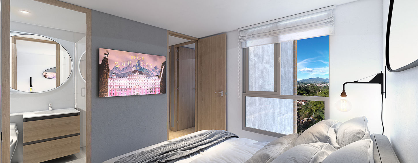Render del proyecto Rincones de la Moraleja, apartamentos VIS en La Ceja