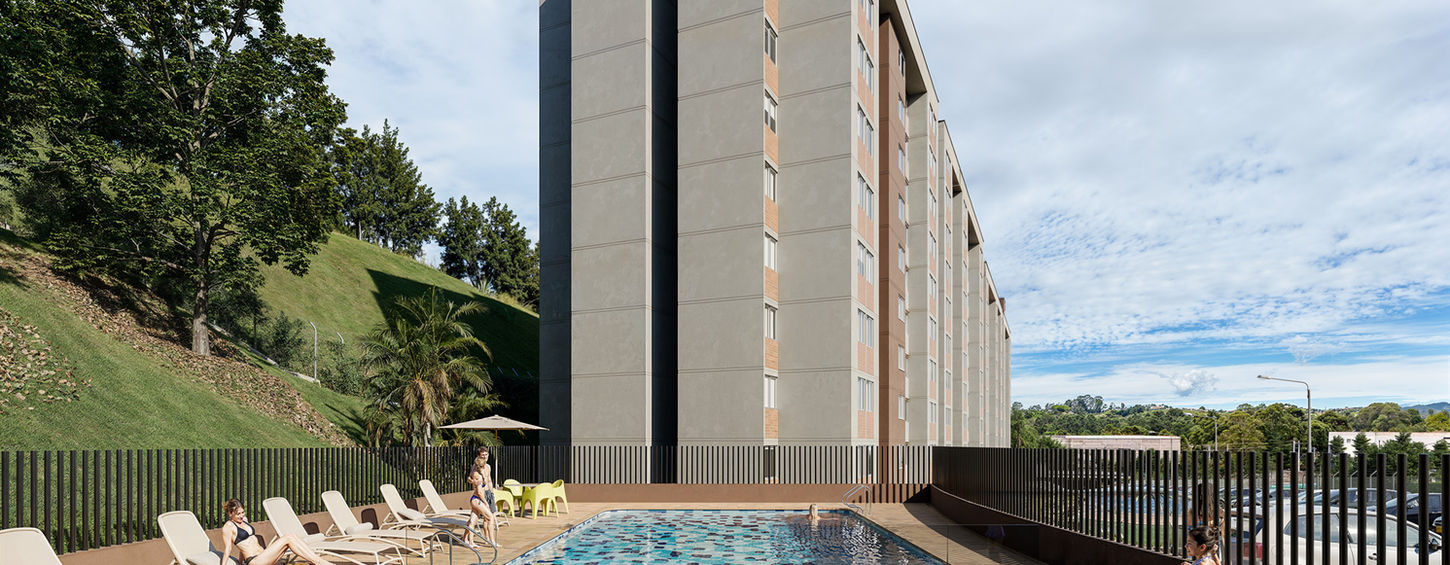 Render del proyecto Ryos, apartamentos VIS en Rionegro