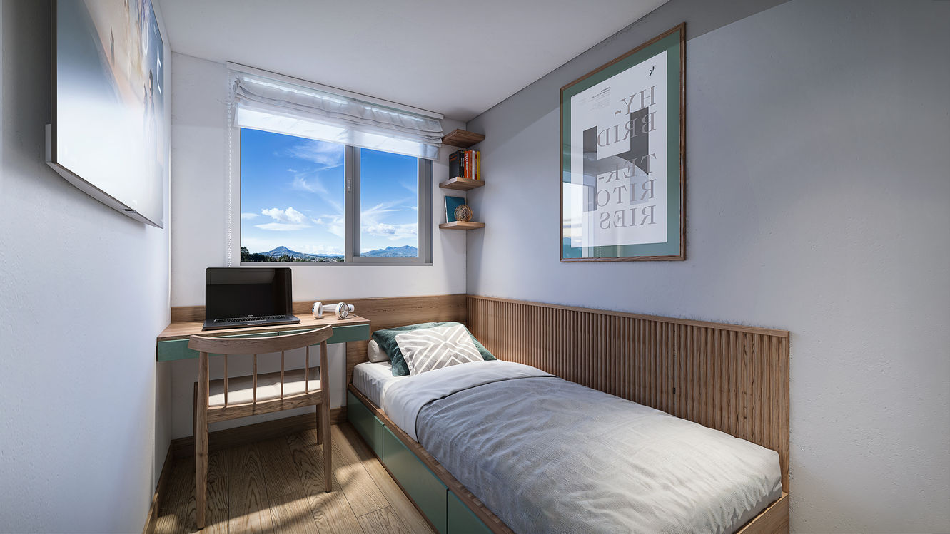 Render del proyecto El Refugio, apartamentos VIS en La Ceja