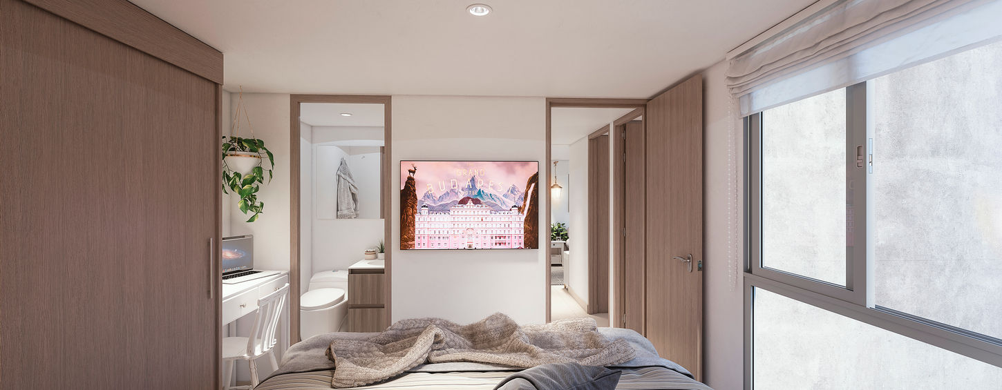 Render del proyecto Vallarta, apartamentos VIS en La Ceja