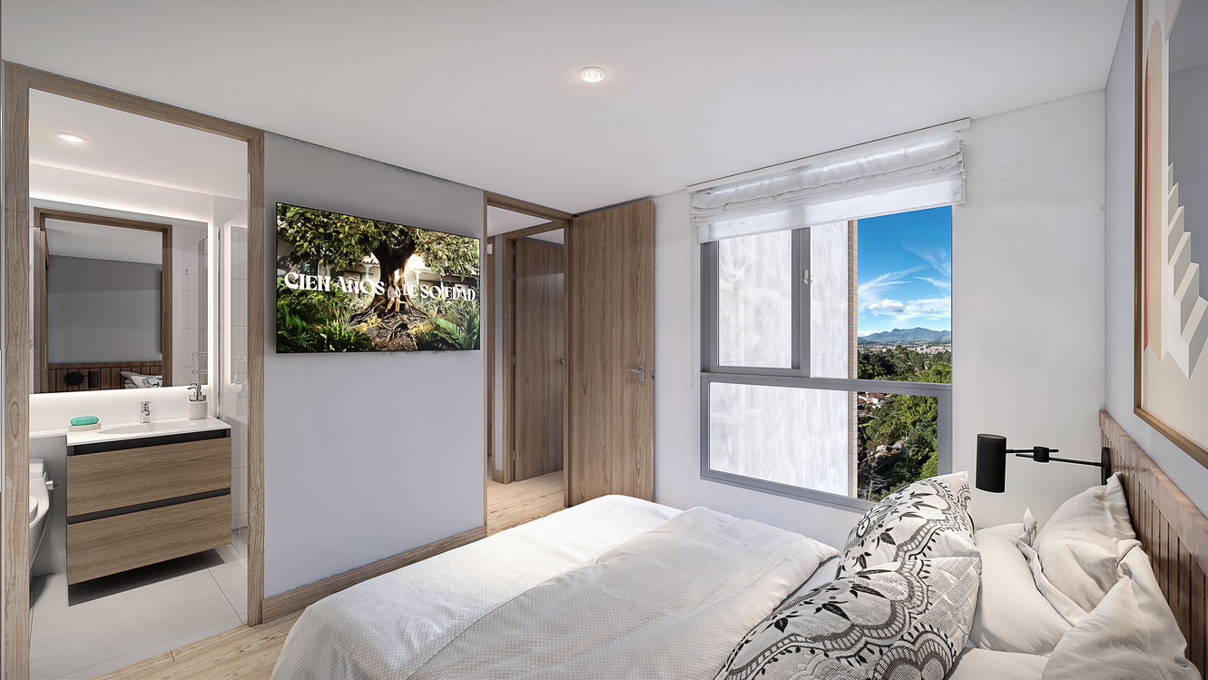 Render del proyecto El Refugio, apartamentos VIS en La Ceja