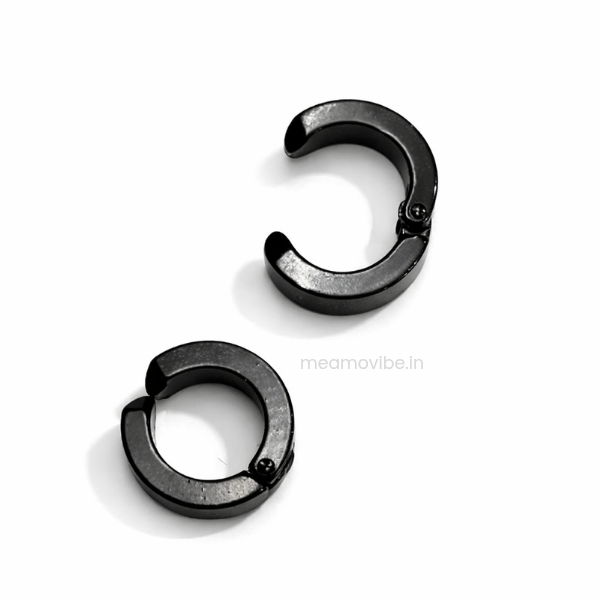 Best Gunmetal Grey Huggie Hoop Earrings – Dark Steel Unisex Clip Hoop Earrings
