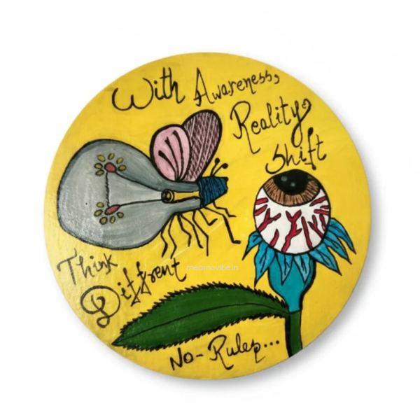 No Rules Hand-painted Fridge Magnet