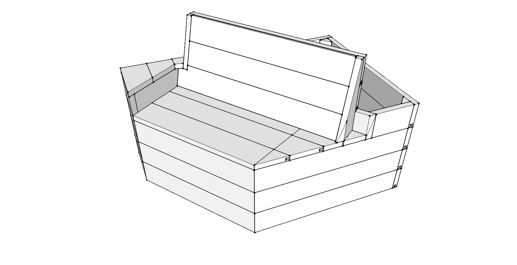 Modules Salon Gauche, 1200X800mm, plan de montage