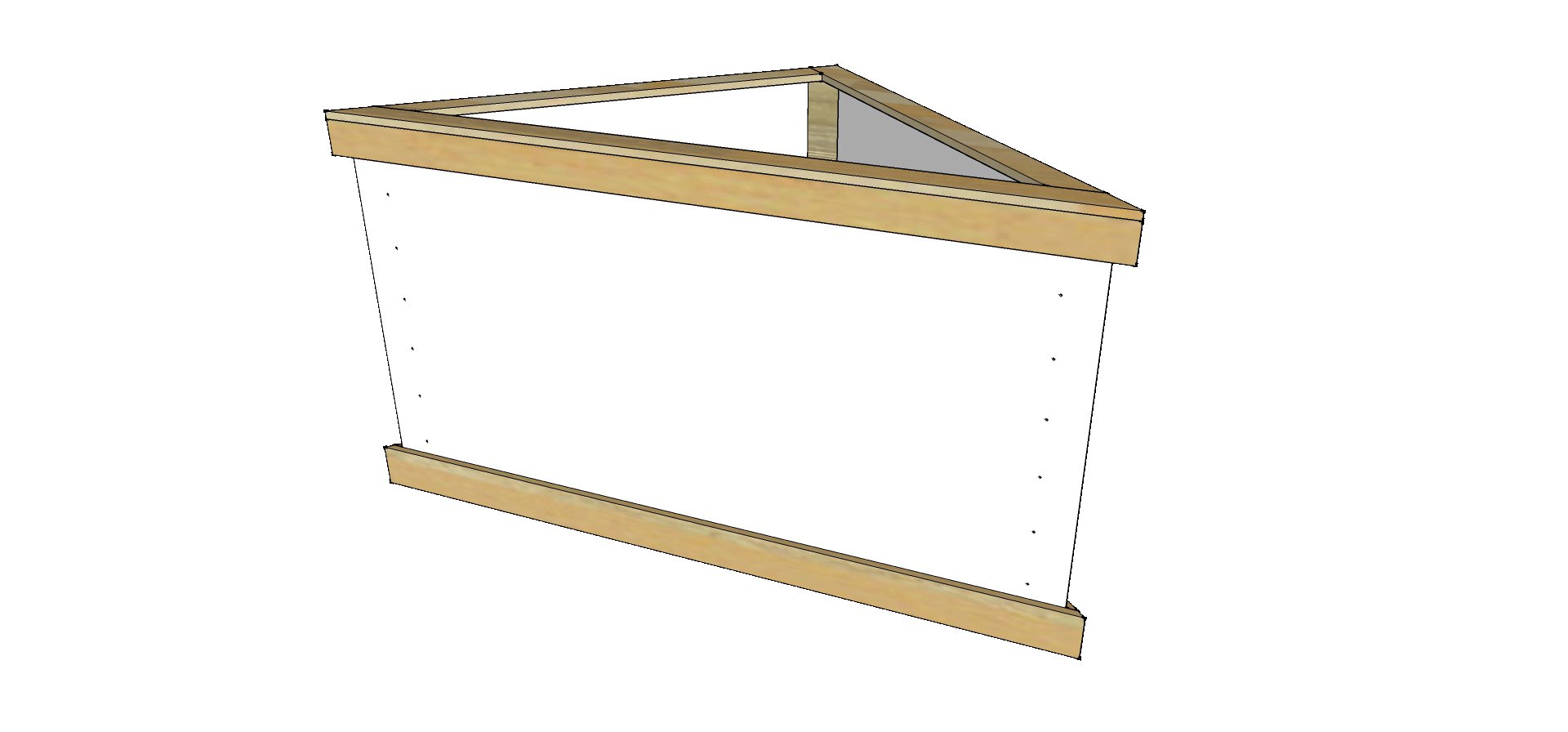 bac d'angle triangulaire