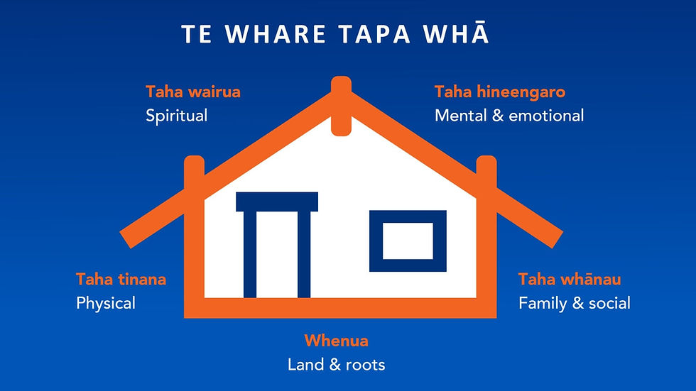 Te Whare Tapa Wha image of the wellbeing model