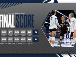 ButlerVB Delivers a Reverse Sweep Over DePaul 3-2