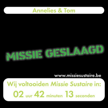 Annelies en Tom voltooiden de escape room Missie Sustaire in 2 uur en 42 minuten
