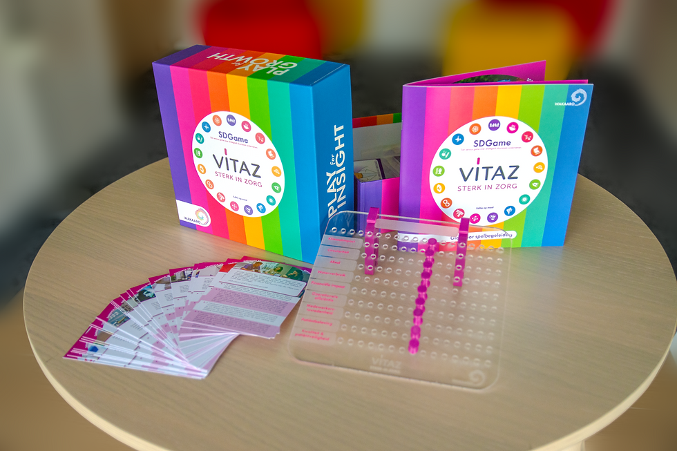Spelset SDGame, op maat ontwikkeld voor Vitaz