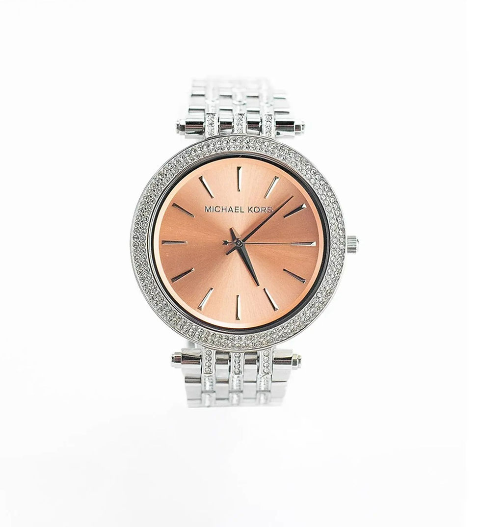 Michael Kors Darci Glitz watch with gemmed bezel front