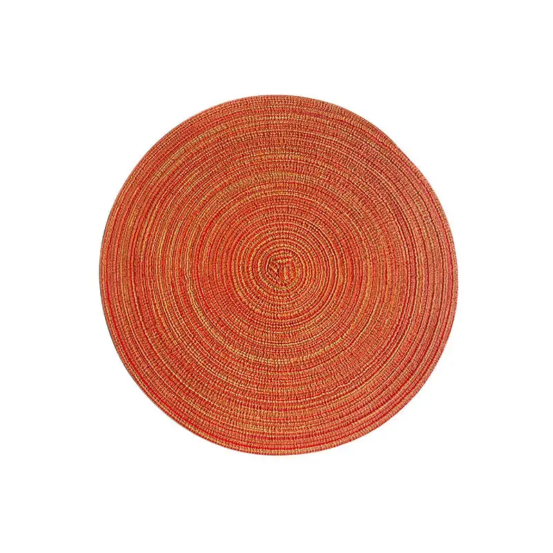 Thumbnail: Round Woven Placemats - Orange