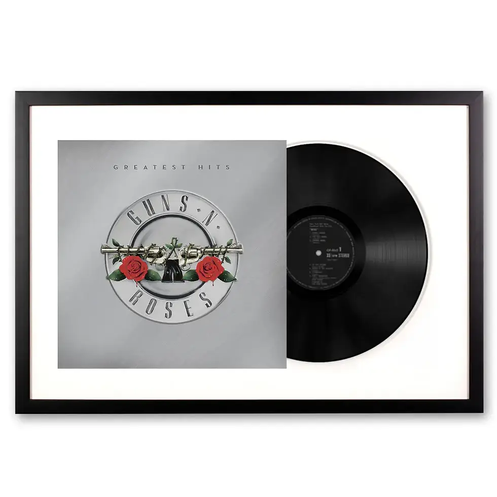 Framed Guns N Roses Greatest Hits - vinyl album art