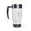 Thumbnail: Stainless steel travel mug with handle - gold logo