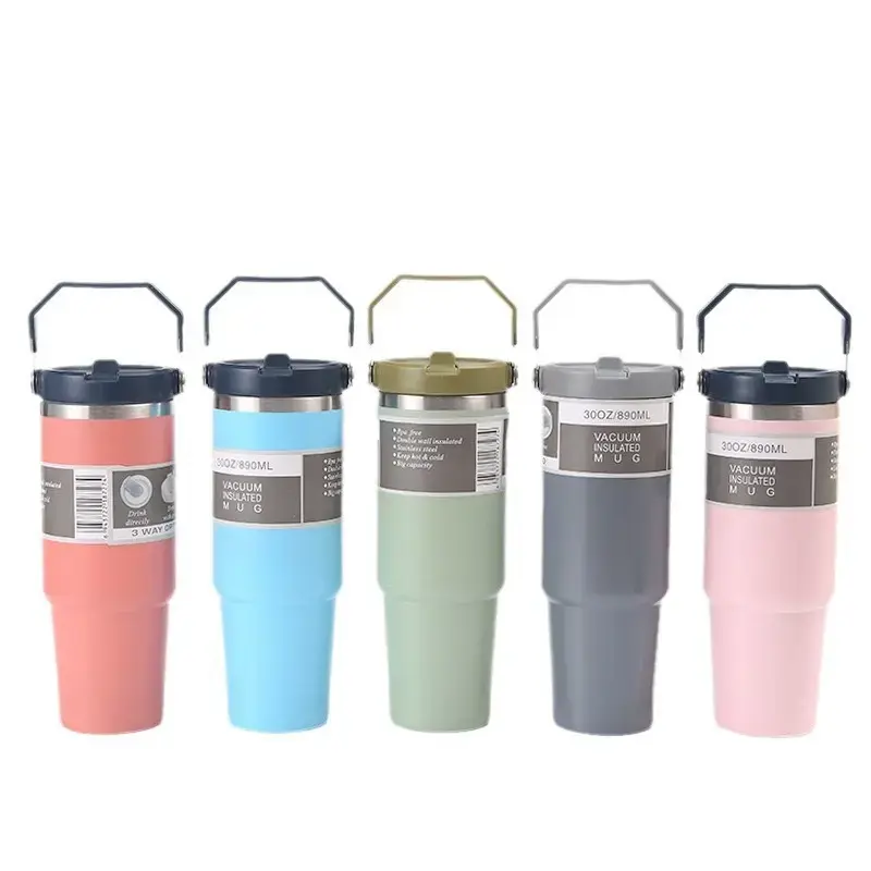 Insulated cup with carry handle
