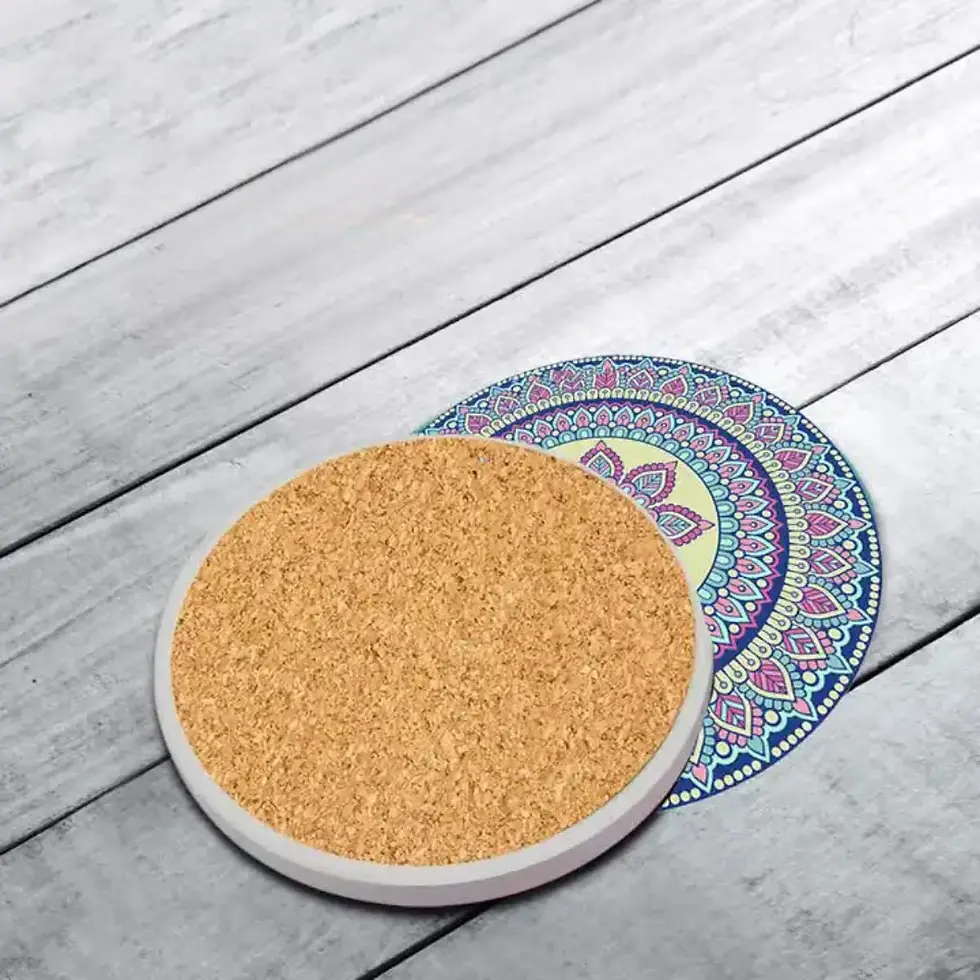 Ceramic Drink Coasters - Mandala
