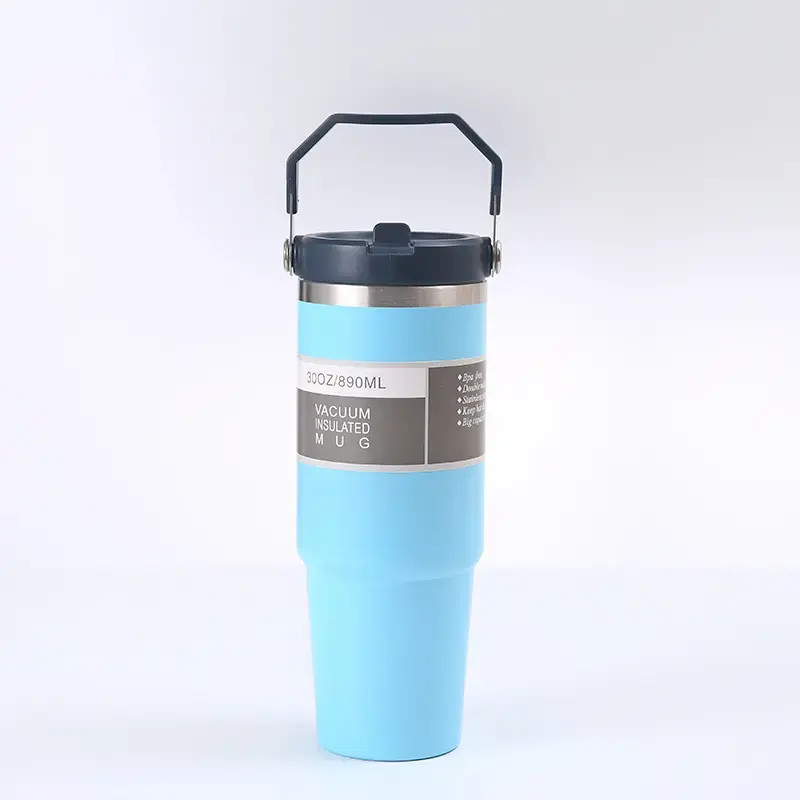 Thumbnail: Insulated cup with carry handle - blue
