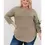 Thumbnail: Cut-out neckline plus size top front