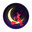 Salem Witch Logo Circle