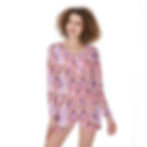 Thumbnail: Pink One-Piece Women's Pajamas