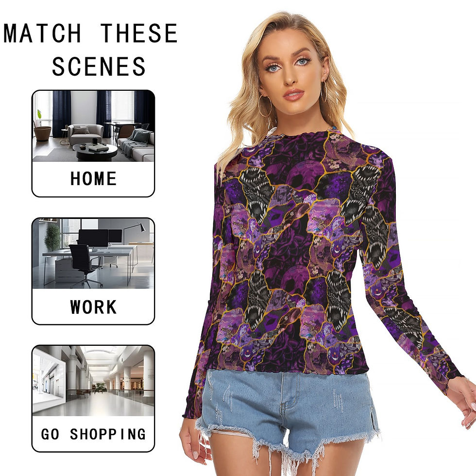 Thumbnail: purple Mesh T-shirt