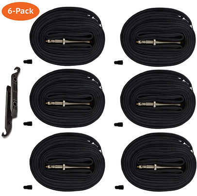 28 700x20-25C Road Bike Replacement Inner Tubes Presta Valve 60mm for Road Bikes with Tire Size of 700c x 20, 23, and 25