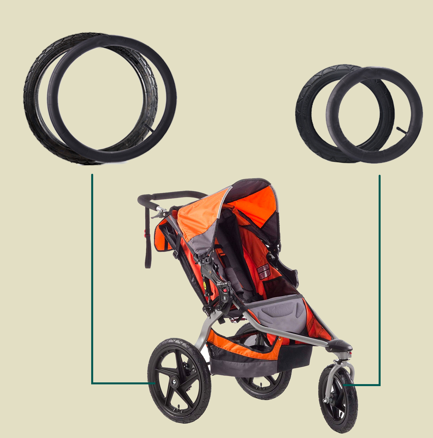 Tires and Tubes for Baby Strollers, Dirt Bikes, Road Bikes, and more