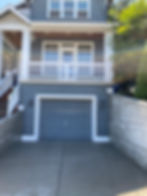 Post-washed home exterior