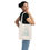 Thumbnail: Organic Canvas Tote Bag: Fox Stamp Print in Pale Blue